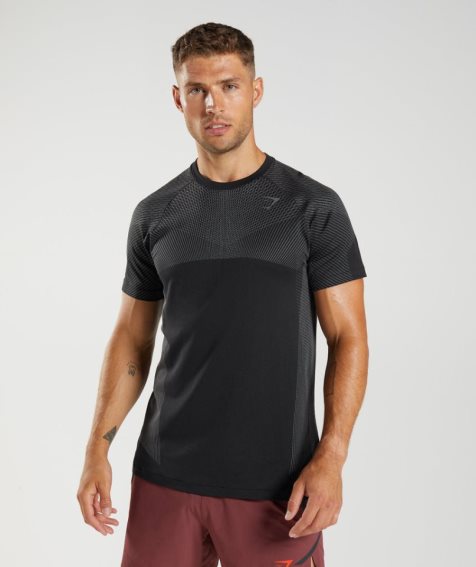 Men's Gymshark Apex Seamless T-Shirts Black | CA A1D508